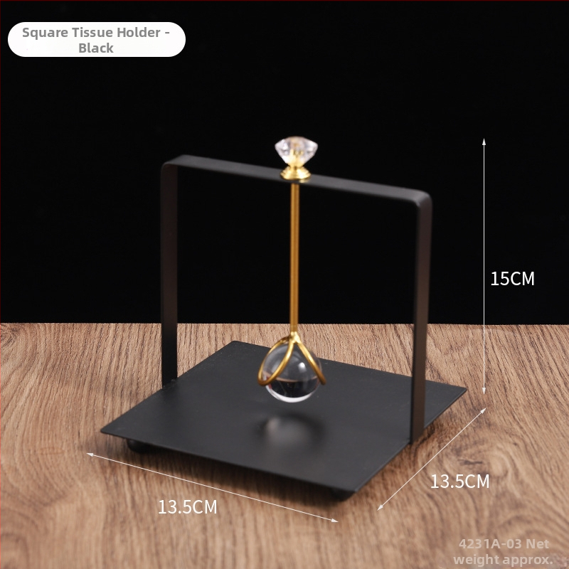 Držiak na vreckovky – štvorcový kreatívny dizajn, štýl ľahký luxus, model 4231A, prispôsobiteľný, viacúčelový