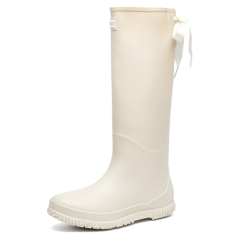 Ženske gumene čizme za kišu s pamukom podstavom, visokim usponom, PVC gornji dio, vodootporne i protuklizne, niski potplat 1–3 cm.