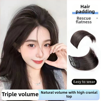 Ex06 Plăci de volum pentru păr — Două piese fără cusături pentru coroana și părțile laterale, păr drept, sârmă rezistentă la temperatură, design cu mecanism, nu se poate vopsi