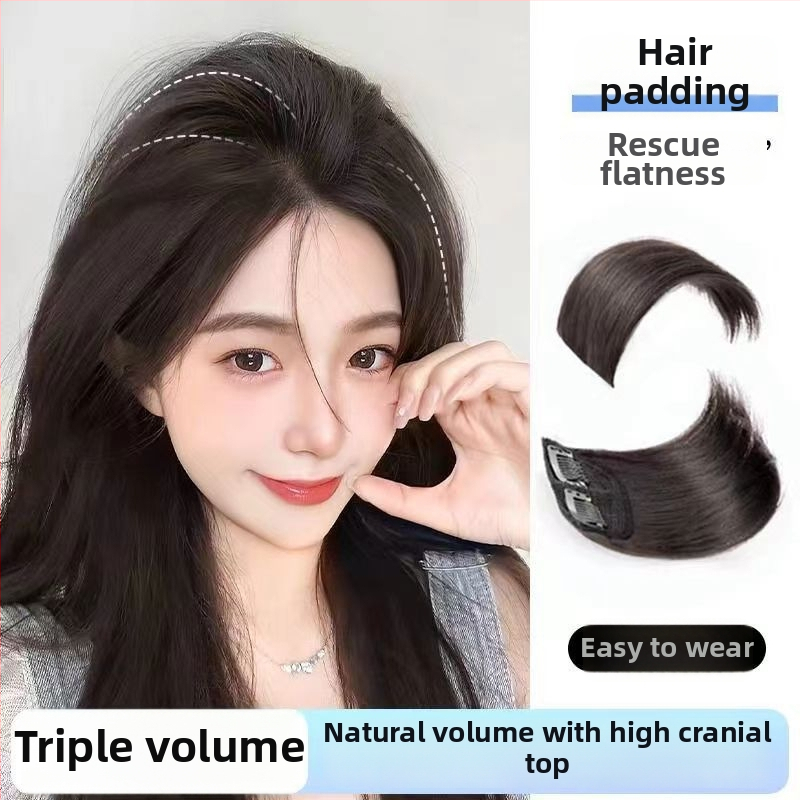 Ex06 Vlasy zväčšujúce podložky — Dve bezšvové dosky pre korunu a boky, rovné vlasy, vysokotepelný drôt, mechanizmus dizajn, bez farbenia