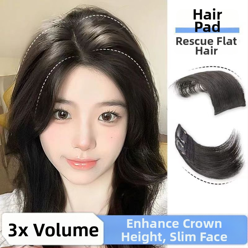 Ex06 Vlasy zväčšujúce podložky — Dve bezšvové dosky pre korunu a boky, rovné vlasy, vysokotepelný drôt, mechanizmus dizajn, bez farbenia