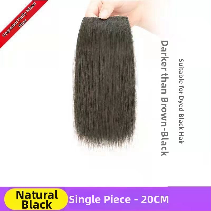 Ex06 Plăci de volum pentru păr — Două piese fără cusături pentru coroana și părțile laterale, păr drept, sârmă rezistentă la temperatură, design cu mecanism, nu se poate vopsi