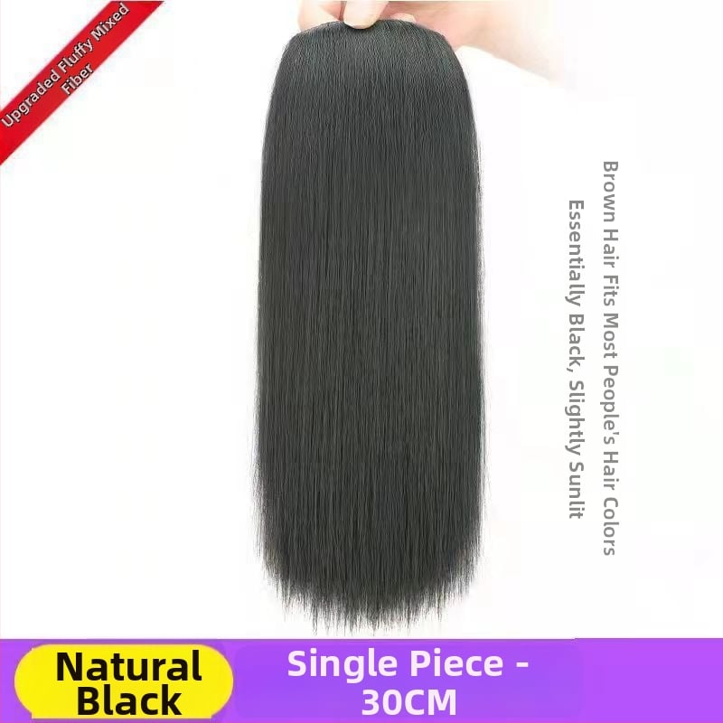 Ex06 Plăci de volum pentru păr — Două piese fără cusături pentru coroana și părțile laterale, păr drept, sârmă rezistentă la temperatură, design cu mecanism, nu se poate vopsi