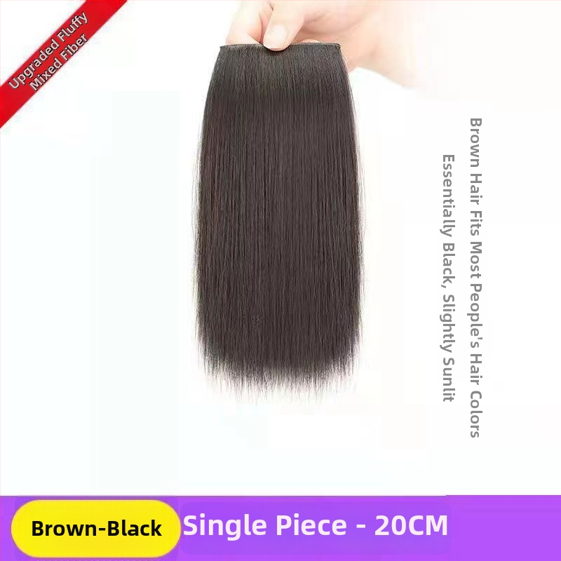 Ex06 Plăci de volum pentru păr — Două piese fără cusături pentru coroana și părțile laterale, păr drept, sârmă rezistentă la temperatură, design cu mecanism, nu se poate vopsi