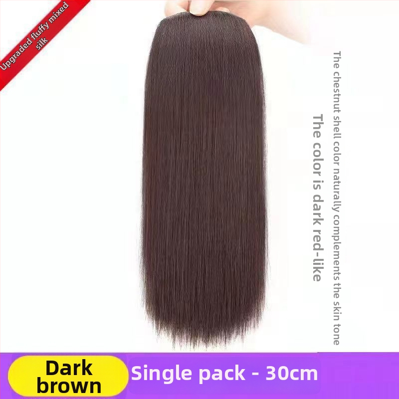 Ex06 Plăci de volum pentru păr — Două piese fără cusături pentru coroana și părțile laterale, păr drept, sârmă rezistentă la temperatură, design cu mecanism, nu se poate vopsi