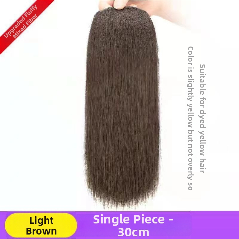 Ex06 Plăci de volum pentru păr — Două piese fără cusături pentru coroana și părțile laterale, păr drept, sârmă rezistentă la temperatură, design cu mecanism, nu se poate vopsi