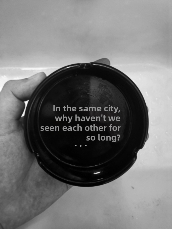 Керамичен пепелник с гравиран текст, модел 985, марка Yanshi