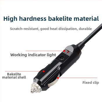 Youliang Cigarettagyújtó hosszabbító kábel 12-24V, krokodilcsipkés adapter, DZ modell, 5V Boost kimenet