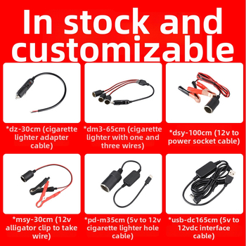 Youliang Cigarettagyújtó hosszabbító kábel 12-24V, krokodilcsipkés adapter, DZ modell, 5V Boost kimenet
