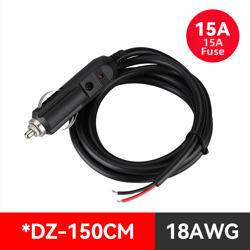 Youliang Cigarettagyújtó hosszabbító kábel 12-24V, krokodilcsipkés adapter, DZ modell, 5V Boost kimenet