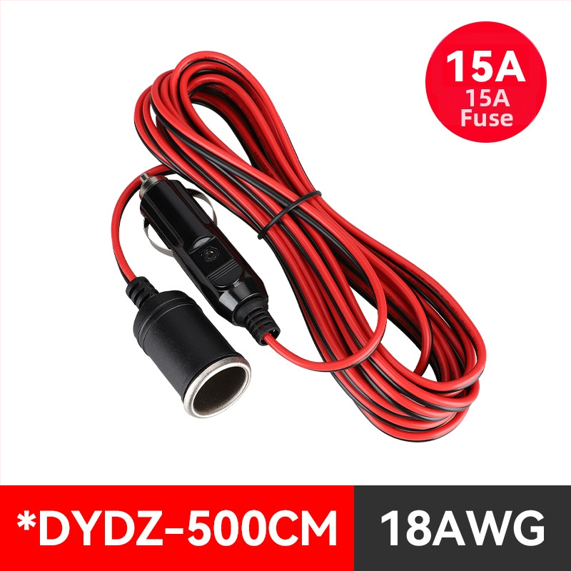 Youliang Cigarettagyújtó hosszabbító kábel 12-24V, krokodilcsipkés adapter, DZ modell, 5V Boost kimenet