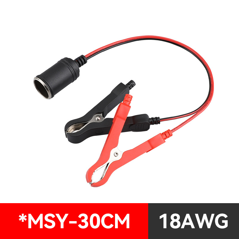 Youliang Cigarettagyújtó hosszabbító kábel 12-24V, krokodilcsipkés adapter, DZ modell, 5V Boost kimenet