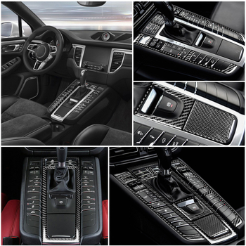 Karbonový panel centrálnej konzoly pre Porsche Macan/Cayenne (2014–2021) – Model 001, RRX carbon