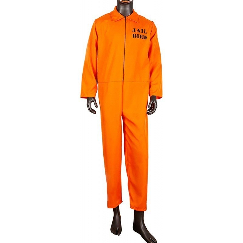 Halloween kostim zatvorenika za odrasle, unisex, laneno-poliester smjesa, za igranje uloga, proljeće 2025