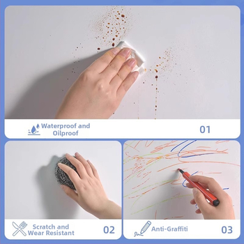 Pengyi PVC αντιστατικό διαφανές φιλμ προστασίας τοίχων, επίπεδο αυτοκόλλητο τοίχου, ανθεκτικό σε λίπη, μοντέρνο μινιμαλιστικό στυλ