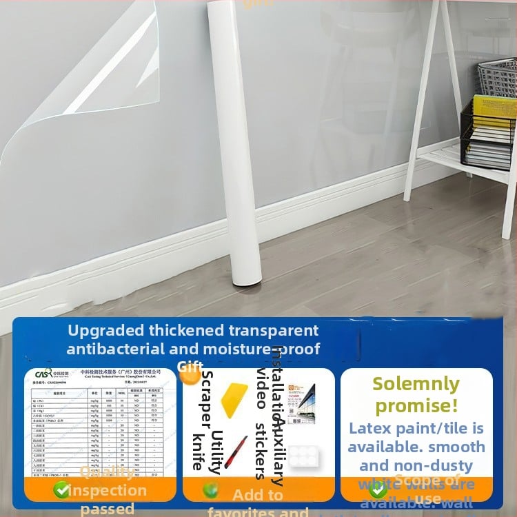 Pengyi PVC αντιστατικό διαφανές φιλμ προστασίας τοίχων, επίπεδο αυτοκόλλητο τοίχου, ανθεκτικό σε λίπη, μοντέρνο μινιμαλιστικό στυλ