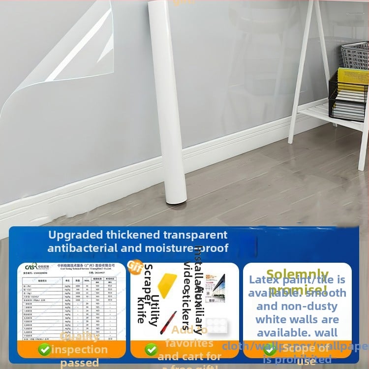 Pengyi PVC αντιστατικό διαφανές φιλμ προστασίας τοίχων, επίπεδο αυτοκόλλητο τοίχου, ανθεκτικό σε λίπη, μοντέρνο μινιμαλιστικό στυλ