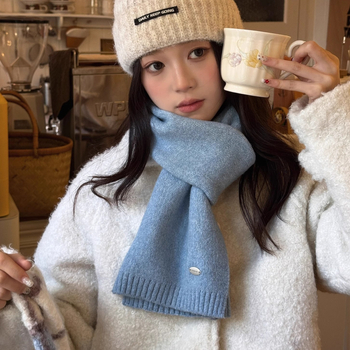 Šal Steering od vunene mješavine, pleteni warp knitting, zadržava toplinu, Zima 2025