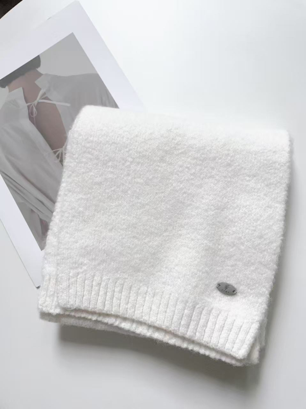 Šal Steering od vunene mješavine, pleteni warp knitting, zadržava toplinu, Zima 2025