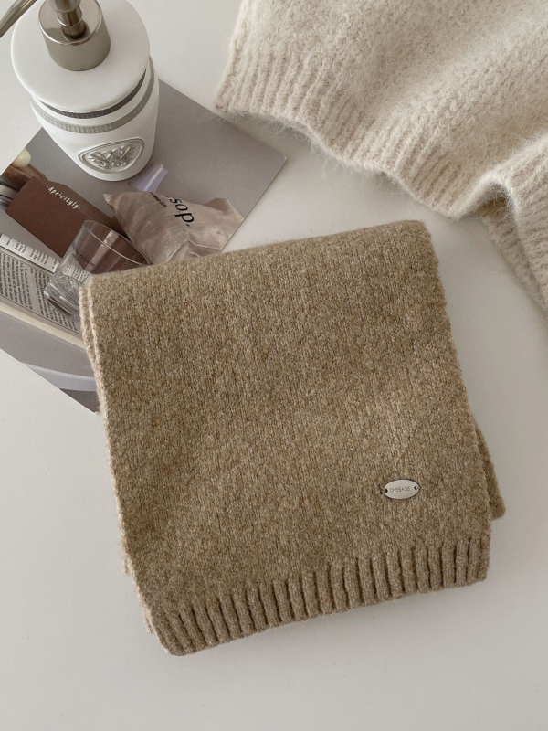 Šal Steering od vunene mješavine, pleteni warp knitting, zadržava toplinu, Zima 2025