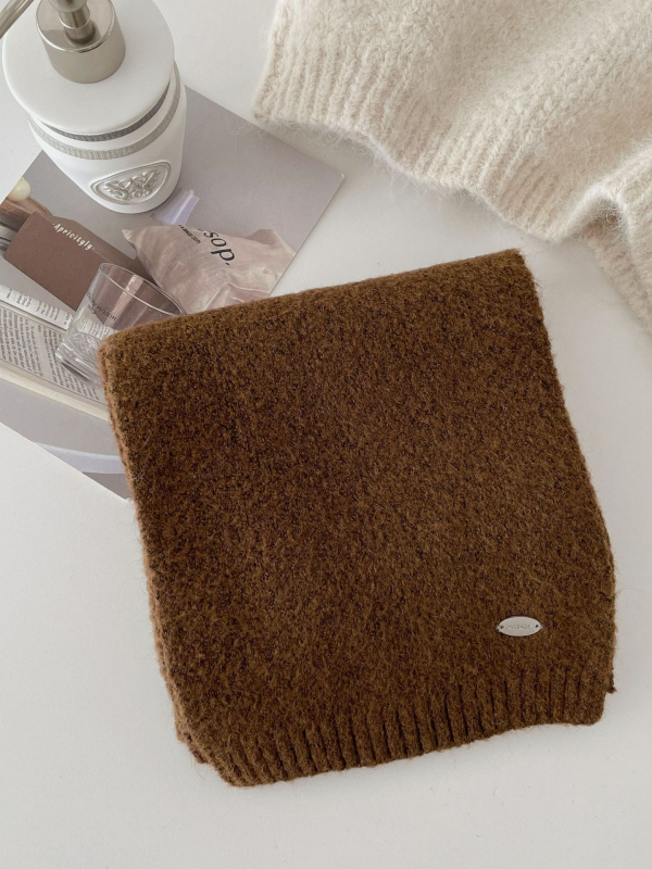 Šal Steering od vunene mješavine, pleteni warp knitting, zadržava toplinu, Zima 2025