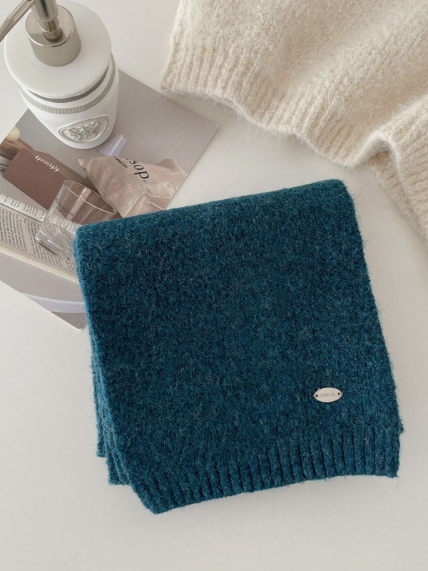 Šal Steering od vunene mješavine, pleteni warp knitting, zadržava toplinu, Zima 2025