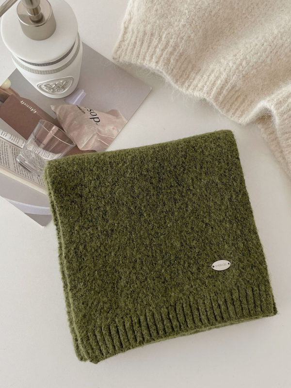 Šal Steering od vunene mješavine, pleteni warp knitting, zadržava toplinu, Zima 2025