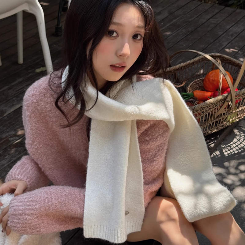 Šal Steering od vunene mješavine, pleteni warp knitting, zadržava toplinu, Zima 2025