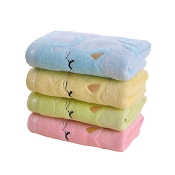 Хавлия за бебета и деца от бамбукови влакна с карикатурен дизайн на котка; бродерия, жакард; тегло 50-80 g