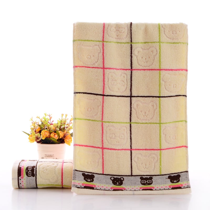 Хавлия за бебета и деца от бамбукови влакна с карикатурен дизайн на котка; бродерия, жакард; тегло 50-80 g