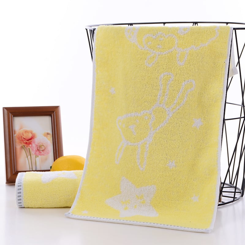 Хавлия за бебета и деца от бамбукови влакна с карикатурен дизайн на котка; бродерия, жакард; тегло 50-80 g