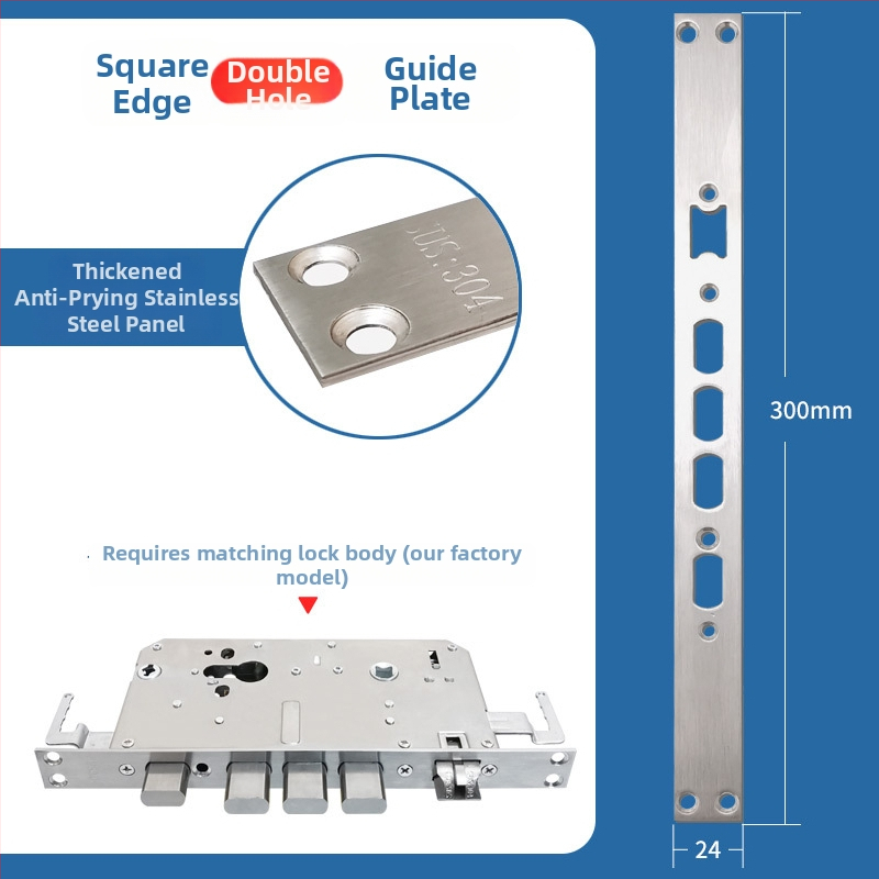 Telo zámku dverí s odtlačkom prsta, nerezová oceľ, 85 g, model Guide plate, moderný minimalistický štýl