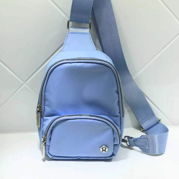 LU Geantă crossbody portabilă pentru yoga – 2L, nylon, fermoar, buzunar pentru telefon, buzunar exterior structurat