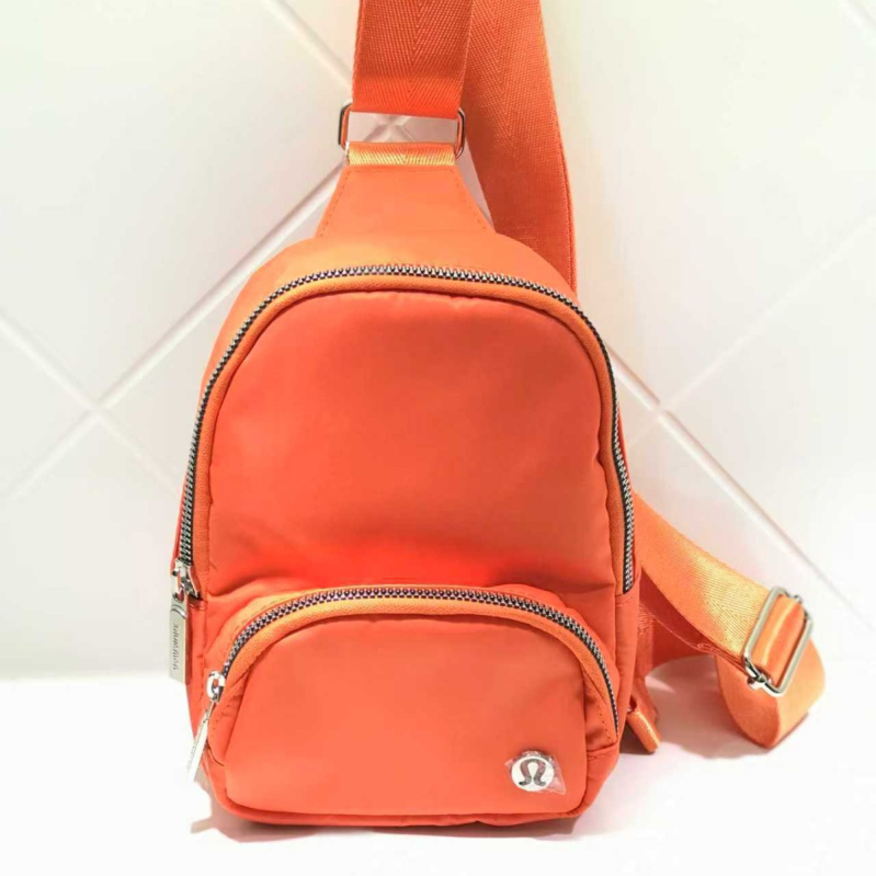 LU Geantă crossbody portabilă pentru yoga – 2L, nylon, fermoar, buzunar pentru telefon, buzunar exterior structurat