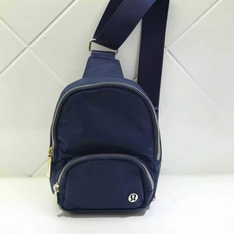 LU Geantă crossbody portabilă pentru yoga – 2L, nylon, fermoar, buzunar pentru telefon, buzunar exterior structurat