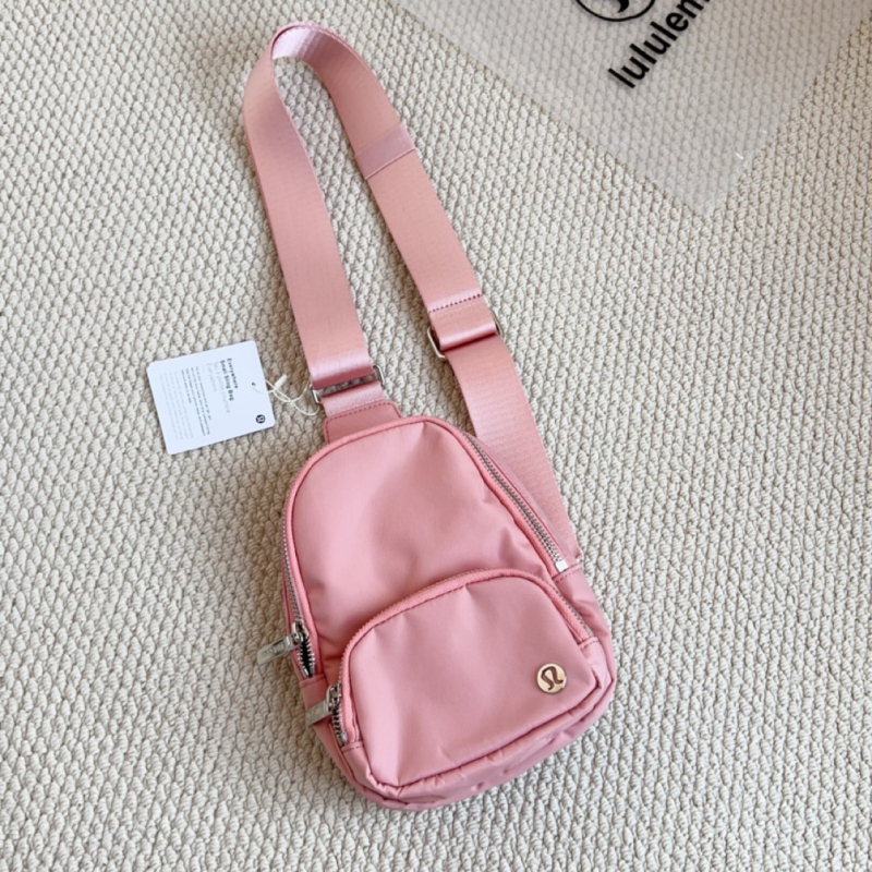 LU Geantă crossbody portabilă pentru yoga – 2L, nylon, fermoar, buzunar pentru telefon, buzunar exterior structurat