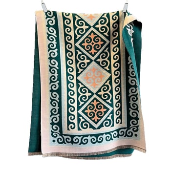 Šal od imitacijskog kašmira za žene, jednostavna tkanina Jacquard, jesen 2025, topao i elegantan, gradski stil