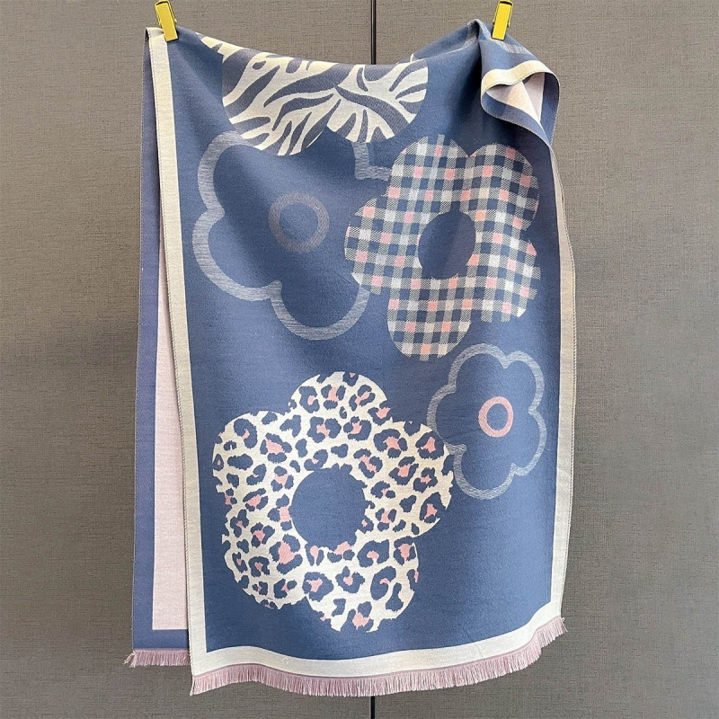 Šal od imitacijskog kašmira za žene, jednostavna tkanina Jacquard, jesen 2025, topao i elegantan, gradski stil