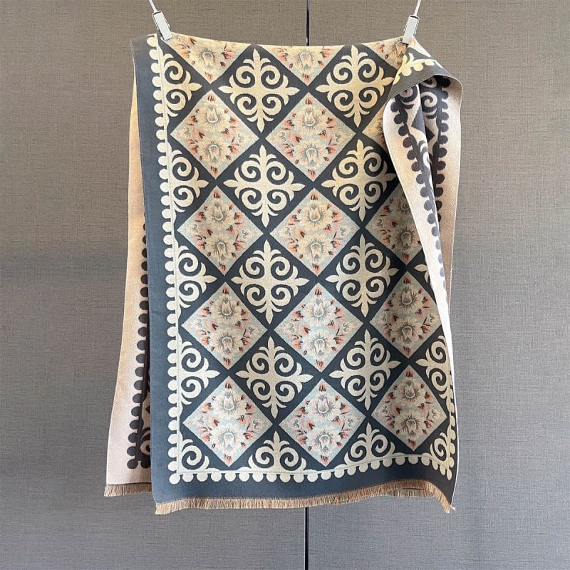 Šal od imitacijskog kašmira za žene, jednostavna tkanina Jacquard, jesen 2025, topao i elegantan, gradski stil