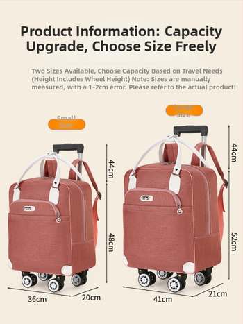 Cestovná taška s teleskopickou rúčkou, 36–55 L, Oxford látka, nepremokavá a skladacia, unisex, bežné cestovanie