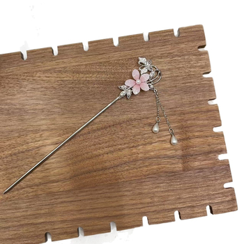 Duomu agrafă de păr, stil chinezesc, aliaj, formă cu ciucuri, placare electrolitică