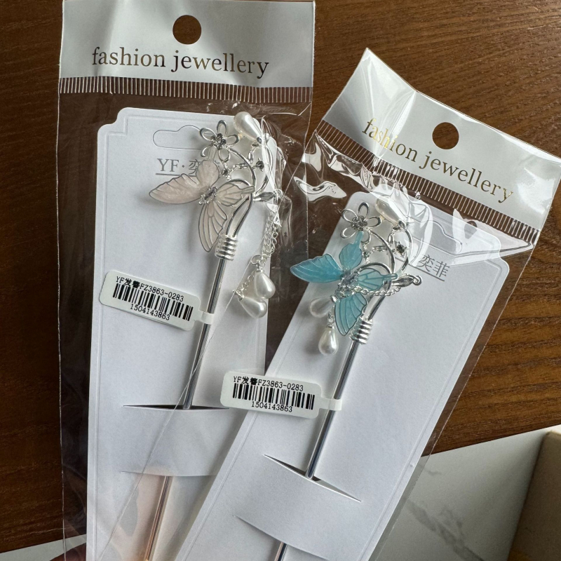 Duomu agrafă de păr, stil chinezesc, aliaj, formă cu ciucuri, placare electrolitică