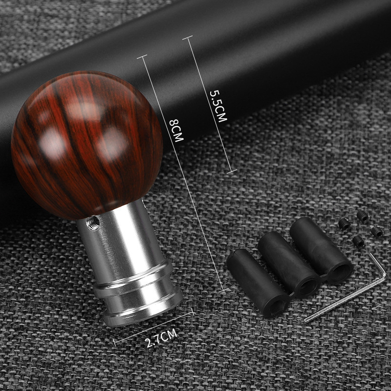 Λαβή επιλογέα ταχυτήτων με σχέδιο φλοιού ξύλου, στρογγυλή μπάλα για χειροκίνητο κιβώτιο (Μοντέλο: Wood grain ball gear head; Μάρκα: Powerful manufacturer; OEM: Original factory)