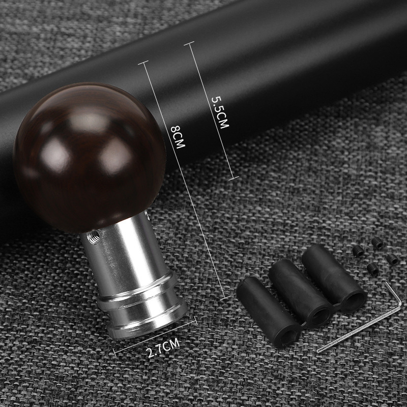 Λαβή επιλογέα ταχυτήτων με σχέδιο φλοιού ξύλου, στρογγυλή μπάλα για χειροκίνητο κιβώτιο (Μοντέλο: Wood grain ball gear head; Μάρκα: Powerful manufacturer; OEM: Original factory)