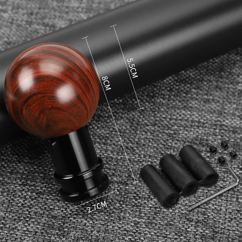 Λαβή επιλογέα ταχυτήτων με σχέδιο φλοιού ξύλου, στρογγυλή μπάλα για χειροκίνητο κιβώτιο (Μοντέλο: Wood grain ball gear head; Μάρκα: Powerful manufacturer; OEM: Original factory)