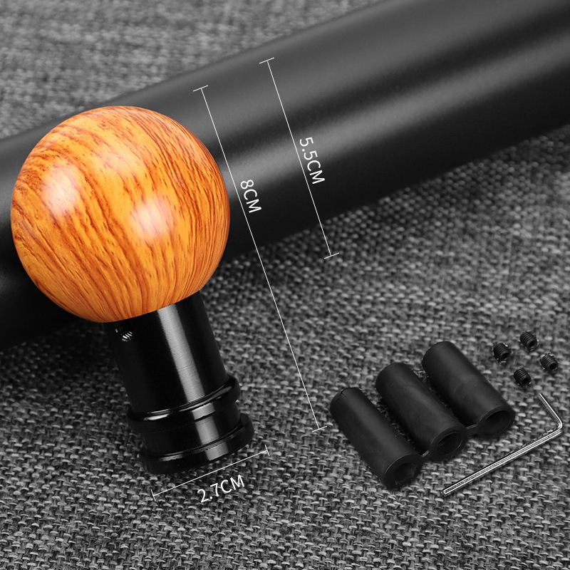Λαβή επιλογέα ταχυτήτων με σχέδιο φλοιού ξύλου, στρογγυλή μπάλα για χειροκίνητο κιβώτιο (Μοντέλο: Wood grain ball gear head; Μάρκα: Powerful manufacturer; OEM: Original factory)