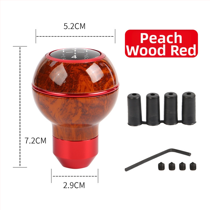 Λαβή επιλογέα ταχυτήτων με σχέδιο φλοιού ξύλου, στρογγυλή μπάλα για χειροκίνητο κιβώτιο (Μοντέλο: Wood grain ball gear head; Μάρκα: Powerful manufacturer; OEM: Original factory)