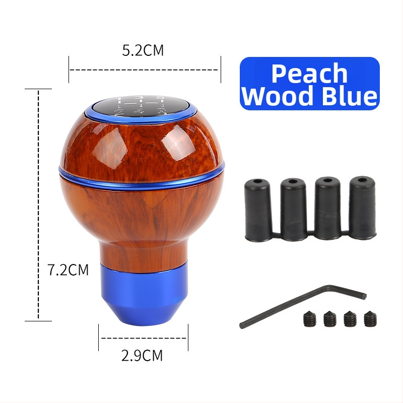 Λαβή επιλογέα ταχυτήτων με σχέδιο φλοιού ξύλου, στρογγυλή μπάλα για χειροκίνητο κιβώτιο (Μοντέλο: Wood grain ball gear head; Μάρκα: Powerful manufacturer; OEM: Original factory)