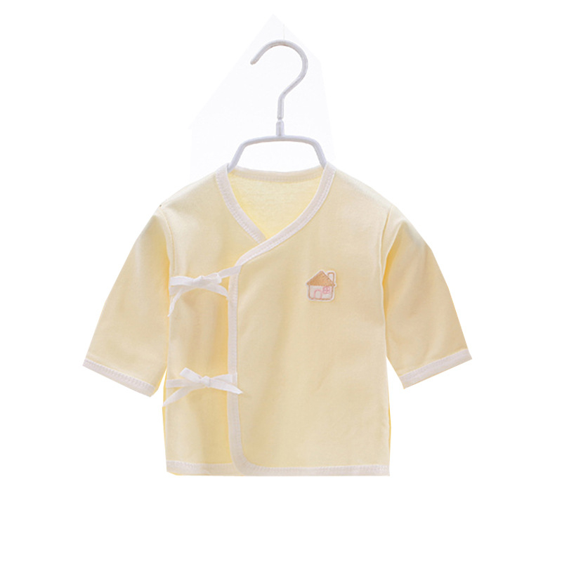Βρεφικό τοπ από βαμβάκι με κορδόνι, 100% βαμβάκι, απαλό ύφασμα, χωρίς κουκούλα, χωρίς γιακά