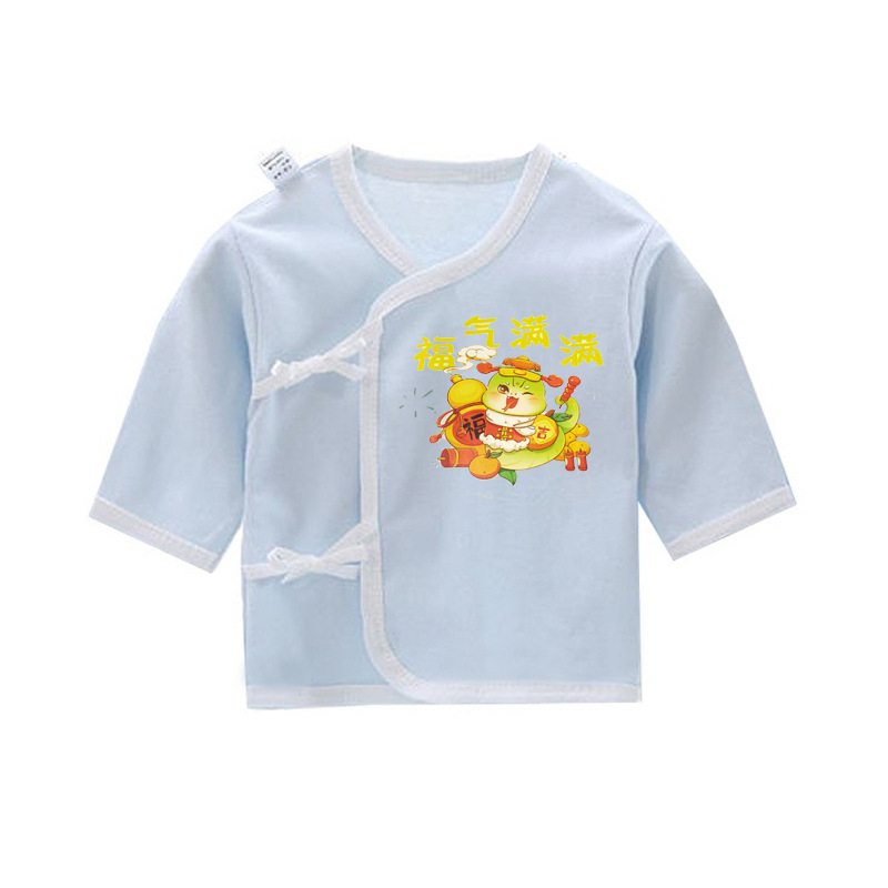 Βρεφικό τοπ από βαμβάκι με κορδόνι, 100% βαμβάκι, απαλό ύφασμα, χωρίς κουκούλα, χωρίς γιακά